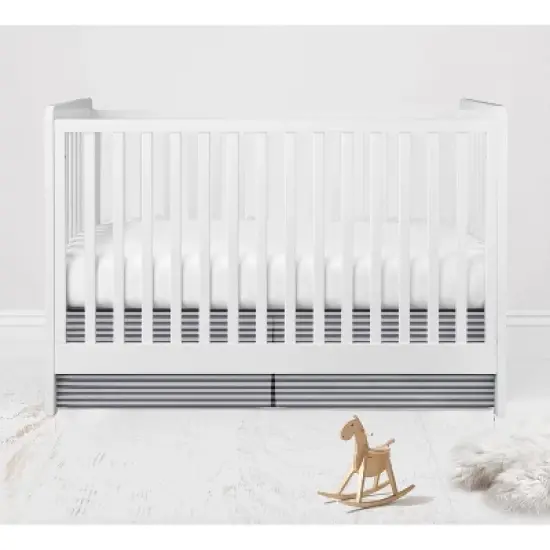 Bacati - Elephants Blue/Navy/Gray 4 pc Crib Bedding Set with Diaper Caddy image {4}