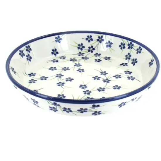 Blue Rose Polish Pottery 879 Zaklady Pie Plate image {20}
