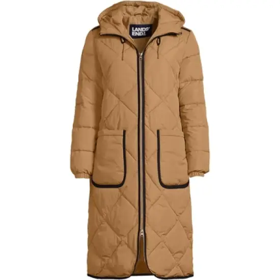Lands' End Women's Insulated Quilted Primaloft ThermoPlume Maxi Winter Coat image {5}