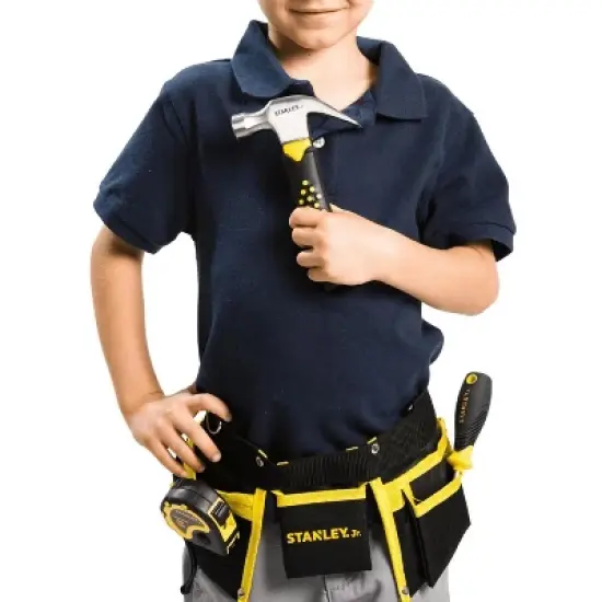 Red Tool Box Stanley Jr. 5 Piece Tool Set | Real Tools for Kids image {2}