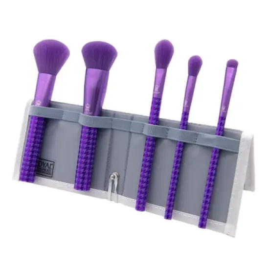 MODA Brush Keep It Classy Metallic Purple Face Flip Makeup Brush Sets- 6pc image {11}