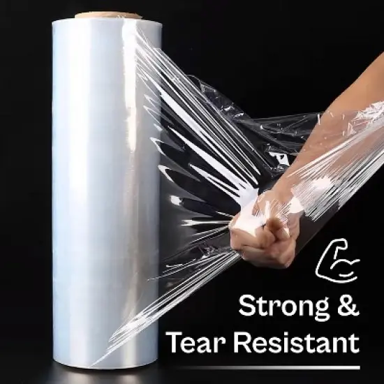 PSBM 1 Roll Opaque White Machine Length Hand Stretch Wrap, 20 in. x 5000 Ft. x 80 Ga image {7}