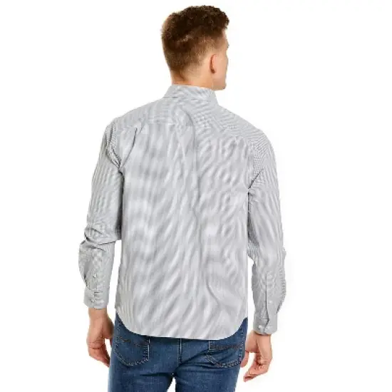 Storm Creek Men's Windowpane Influcencer Eco Woven Long Sleeve Shirt image {4}