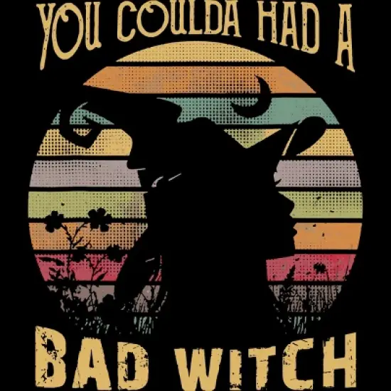 Junior's Design By Humans Halloween Funny You Coulda Had Bad Witch By Ering T-Shirt image {1}