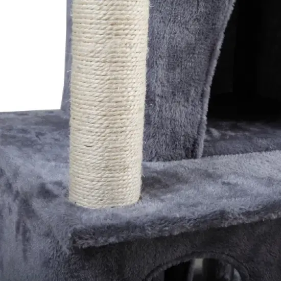 Multipet Double-layer cat Tree with cat house and ladder image {5}
