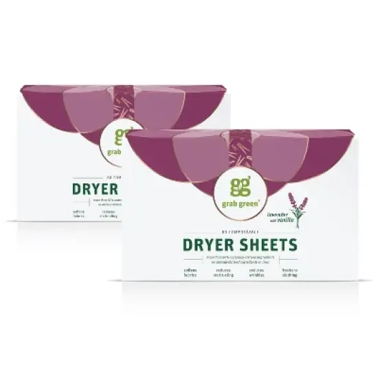 Grab Green Classic Dryer Sheets, Lavender with Vanilla Scent image {3}