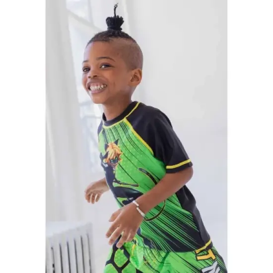 Miraculous Cat Noir Rash Guard and Swim Trunks Outfit Set Little Kid to Big Kid image {4}