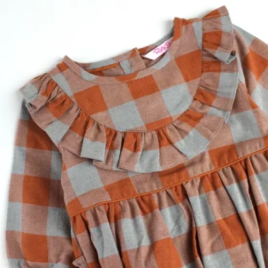 RuffleButts Infant Girls Long Sleeve Ruffle Trim Bubble Romper image {6}