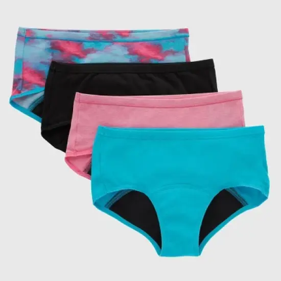 Hanes Girls' 4pk Period Boyshorts - Colors May Vary  image {4}