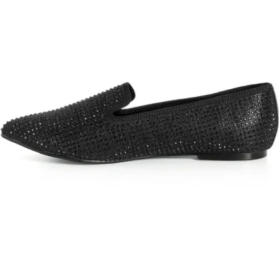 Women's WIDE FIT Maya Flat Shoe - black | AVENUE image {3}
