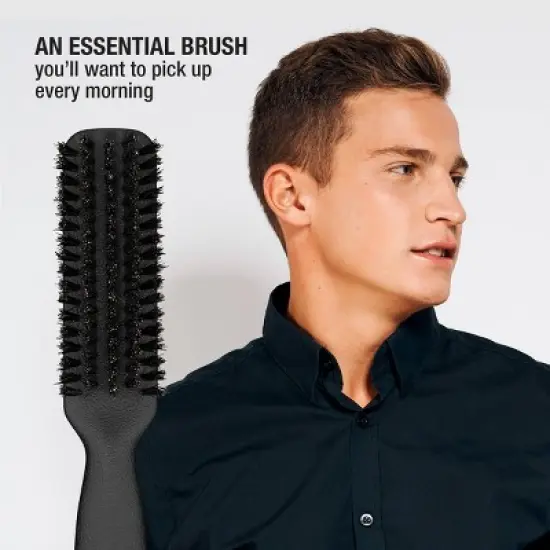 CONAIRMAN 100% Boar Bristle  All-Purpose Hair Brush - All Hair - Trial Size - Black image {5}