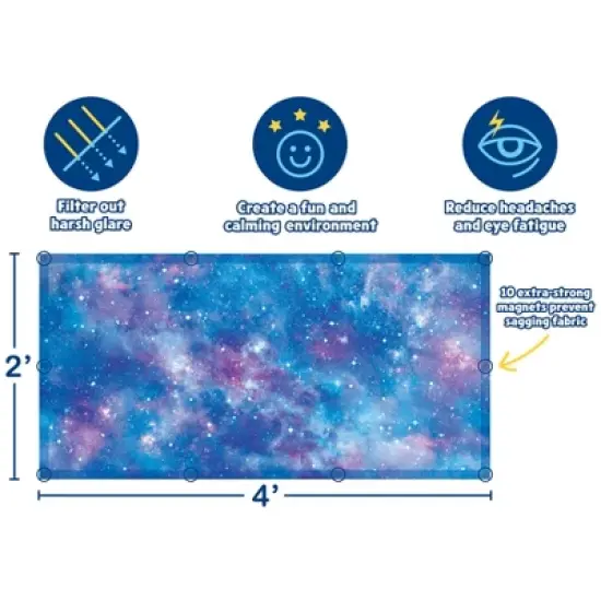 Teacher Created Resources&reg; Calming Covers Ceiling Light Filters, 2' x 4', Deep Space, Pack of 4 image {3}