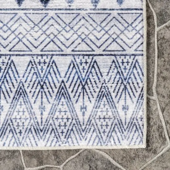 nuLOOM Codi Moroccan Banded Machine Washable Indoor/Outdoor Patio Area Rug image {4}