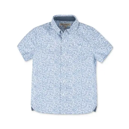 Hope & Henry Boys' Linen Short Sleeve Button Down Shirt, Kids image {17}