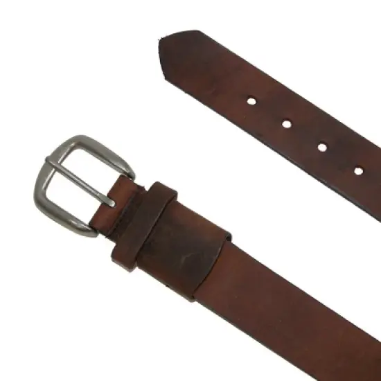 Boston Leather Men's Big & Tall Aged Bark Leather Hidden Stretch Belt image {1}