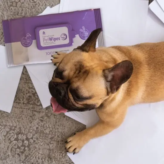 Pursonic Lavender Scented Pet Wipes &ndash; 12 Packs of 100 (1200 Total) Extra Large Wipes for Gentle Cleaning & Deodorizing image {2}