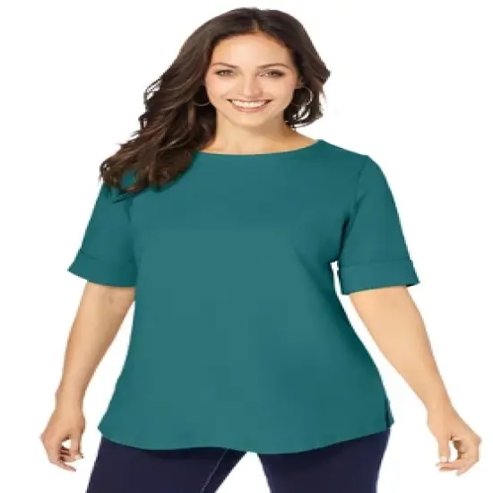 Jessica London Women&rsquo;s Plus Size Cuff Tee image {6}