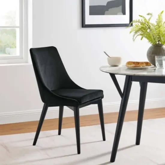 Set of 2 Viscount Accent Performance Velvet Dining Chairs - Modway image {7}