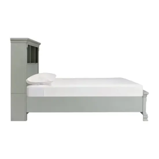 Twin Trent Storage Bookcase Bed with USB Gray - Picket House Furnishings image {2}