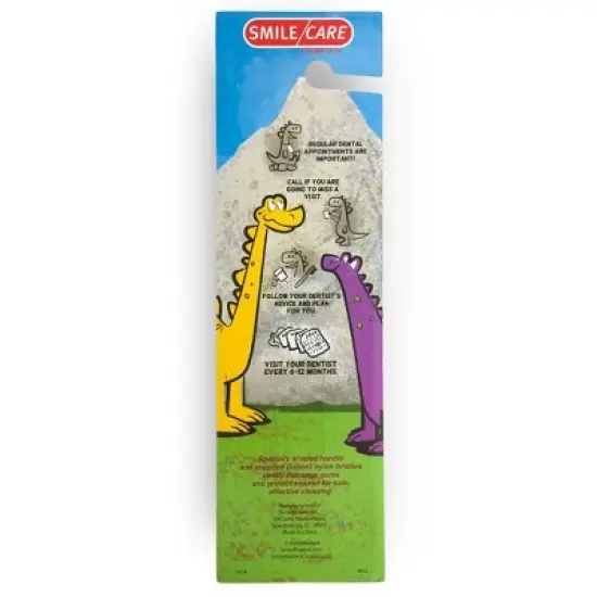 SmileMakers Toothbrush Soft and Floss Kit - Green Dinosaur image {1}