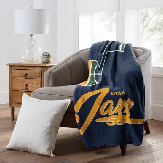 NBA Utah Jazz 50 x 60 Raschel Throw Blanket image {1}