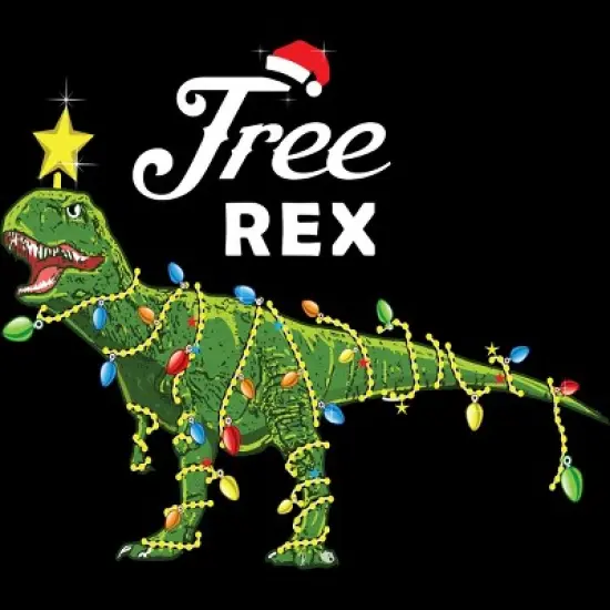 Women's Design By Humans Dinosaur Christmas Tree Rex Christmas Gift By amitsurti Racerback Tank Top image {1}