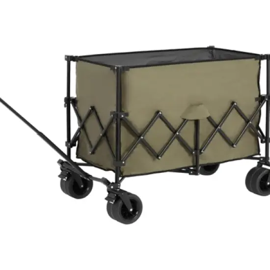 FATMOON Collapsible Wagon 220lbs with Big All-Terrain Wheels 300L Folding Utility Cart for Camping, Beach, Gardening & Shopping image {7}
