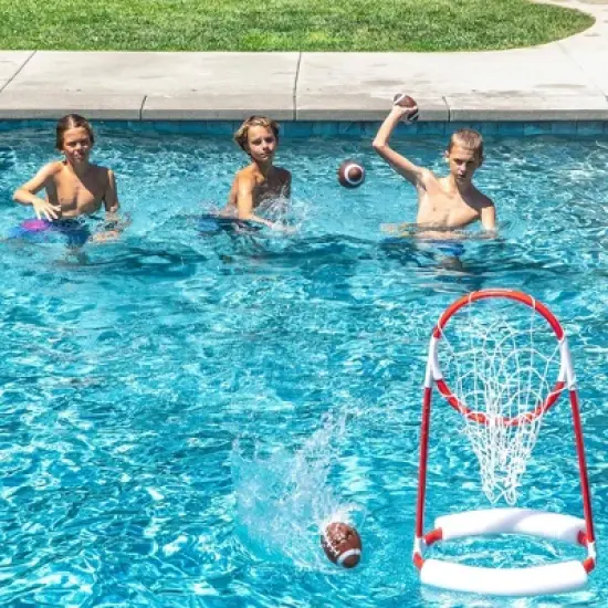 GoSports Splash Pass Floating Pool Football Game - 6pc image {3}