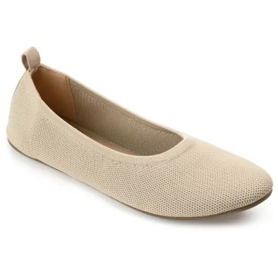 Journee Collection Womens Jersie Knit Foldable Round Toe Slip On Flats image {18}