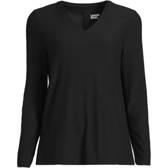 Lands' End Women's Long Sleeve Performance V-Neck Top image {7}