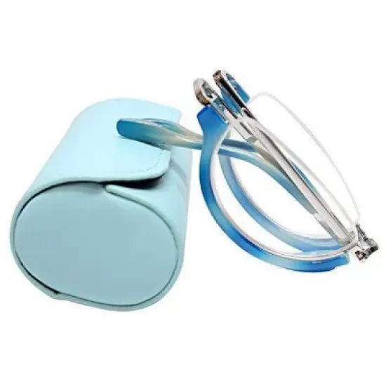 Calabria 309 Small Semi-Rimless Folding Reading Glasses image {6}