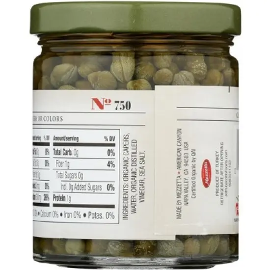Jeff's Garden Organic Imported Non-Pareil Capers - Case of 6/6 oz image {2}