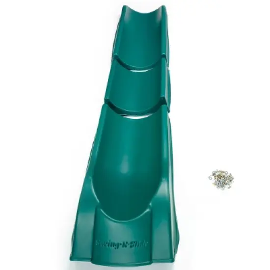 Gorilla Playsets 3-Piece Super Summit Slide - Mounts to 5-ft Deck Height, Green image {3}