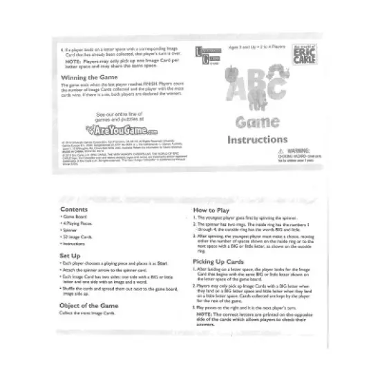 Briarpatch The World of Eric Carle - ABC Game in a Tin: Educational Board Game for 2-4 Players, 10-20 Minutes image {5}