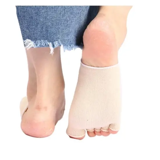 INSPIRE CHIC Cotton No Show Toe Socks Yoga Socks image {4}