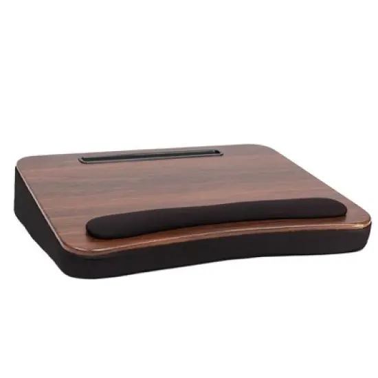 Sofia + Sam All Purpose Memory Foam Lap Desk - Wood Top - Black image {2}
