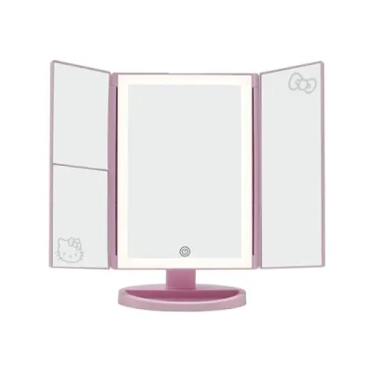 Impressions Vanity Hello Kitty Trifold LED Tri-Tone Makeup Mirror with Magnification image {8}