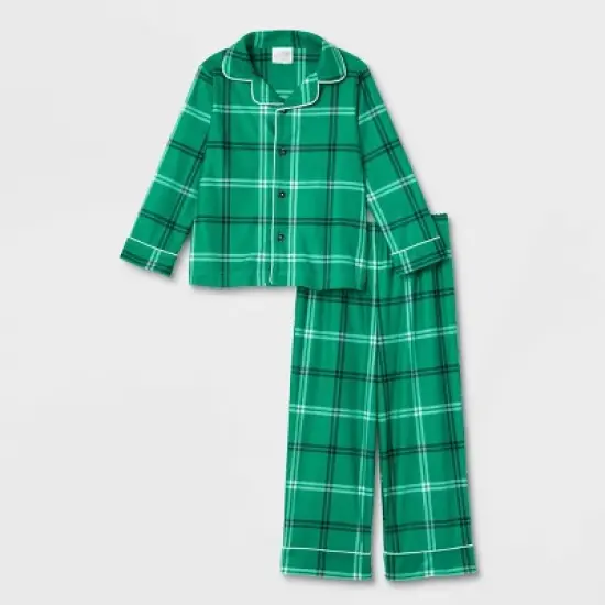 Toddler Plaid Matching Family Pajama Set - Wondershop&trade; Green image {1}