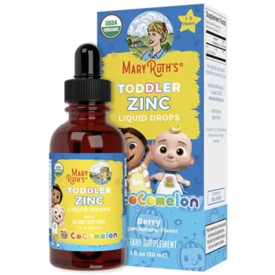 MaryRuth's Cocomelon Toddler Zinc Drops, Berry, Org, 1 oz image {7}