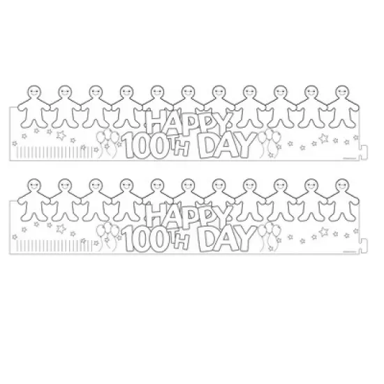 Hygloss&reg; Happy 100th Day Paper Crowns, 24 Per Pack, 2 Packs image {5}