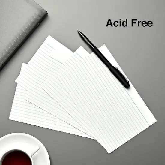 Staples 5" x 8" Line Ruled White Index Cards 500/Pack (51006) 233478 image {2}