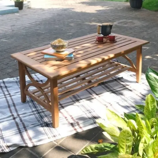 5pc Chester Teak Patio Conversation Set with Cushion - Cambridge Casual
 image {3}