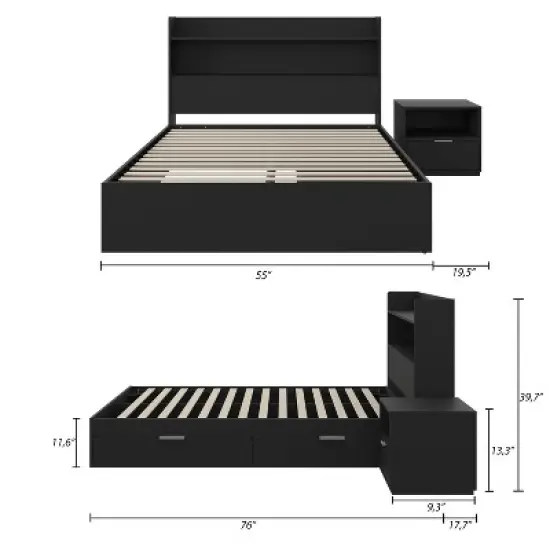 Nexera 3pc Full Hunter Bedroom Set image {6}