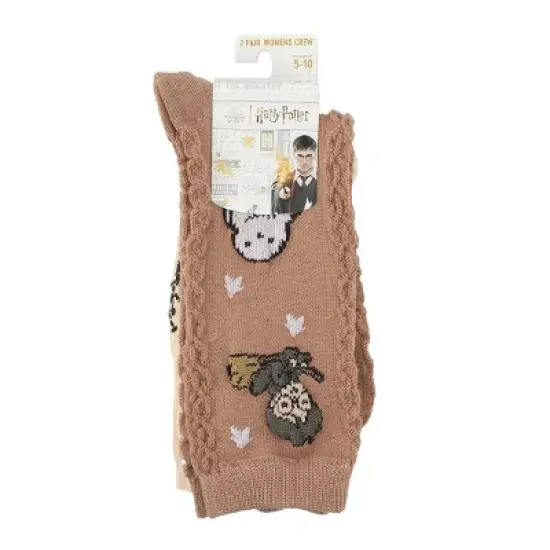 Harry Potter Chibi Characters Riding Brooms Women's Casual Crew Socks image {5}