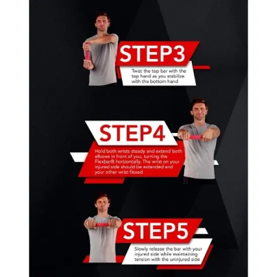 THERABAND FlexBar Resistance Bar For Improving Grip Strength, Tennis Elbow, Golfers Elbow, Tendonitis image {5}
