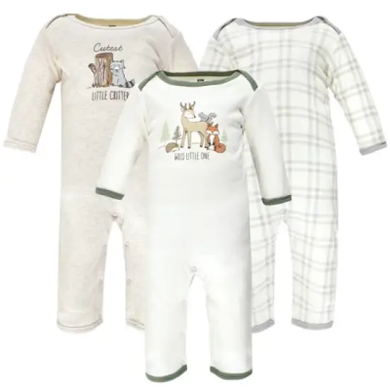 Hudson Baby Infant Boy Cotton Coveralls, Forest Deer image {5}