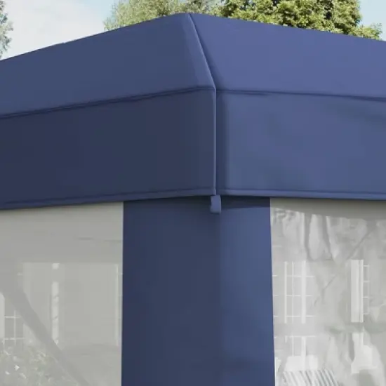 Outsunny 13' x 11' Outdoor Party Tent Hexagon Sun Shelter Canopy with Protective Mesh Screen Walls & Proper Sun Protection image {4}