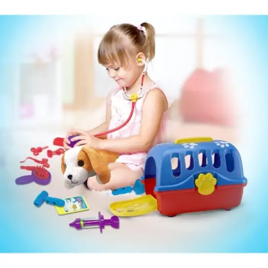 Kidzlane Deluxe Veterinarian Kit for Kids and Toddlers, Multicolored image {3}