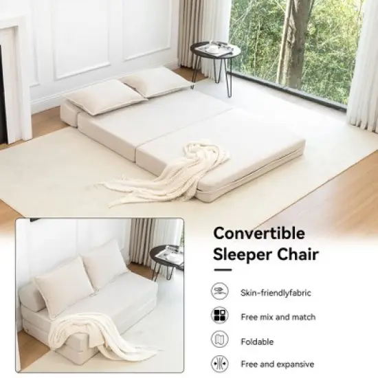 NicBex Modern Foldable Corduroy Loveseat Sofa with Removable Pillows,Minimalist Comfy 2-Seater Sofa for Living Room,Bedroom image {3}