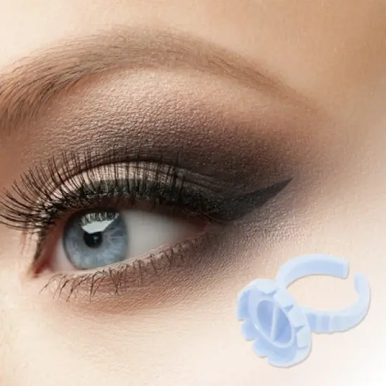 Unique Bargains Convenient Round Glue Rings 100 Pcs image {1}